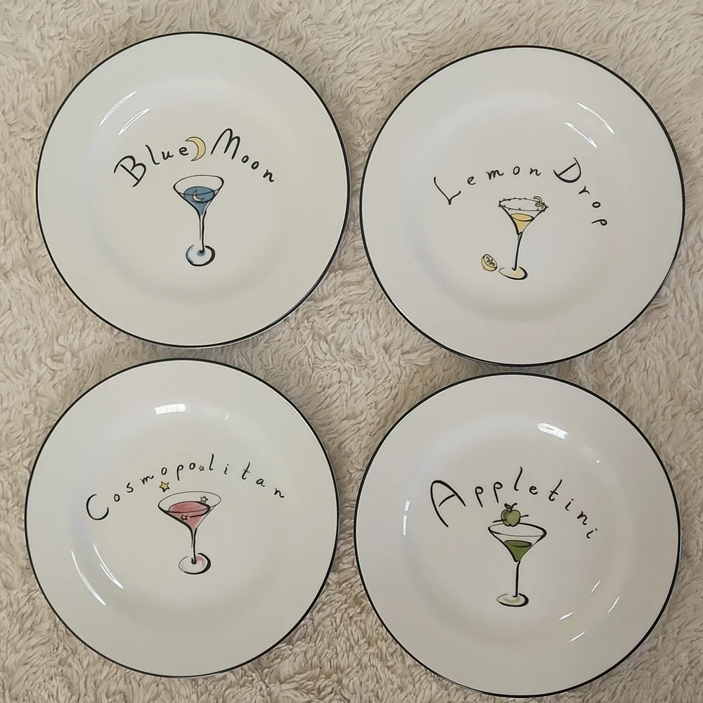 Pottery Barn Martini Dessert Plates